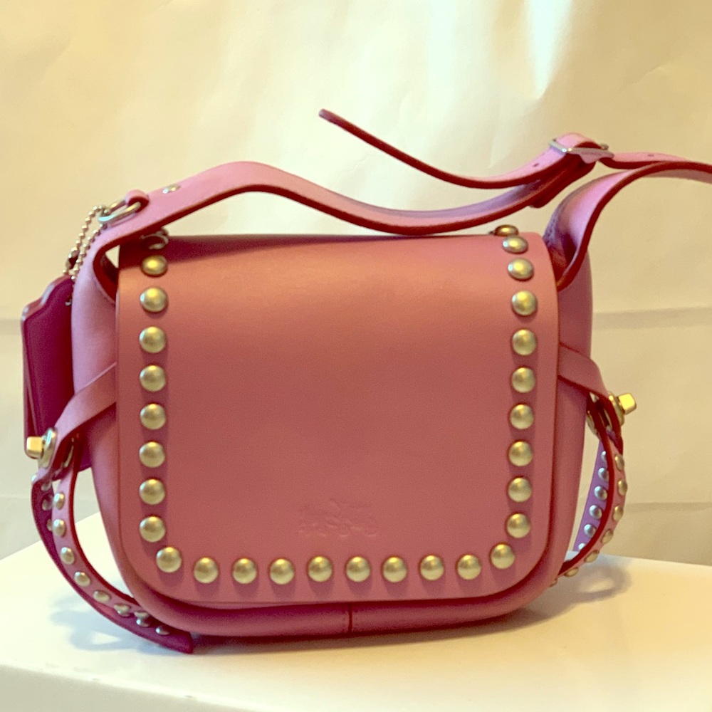 Coach Lilac/Lavender mini leather studded purse